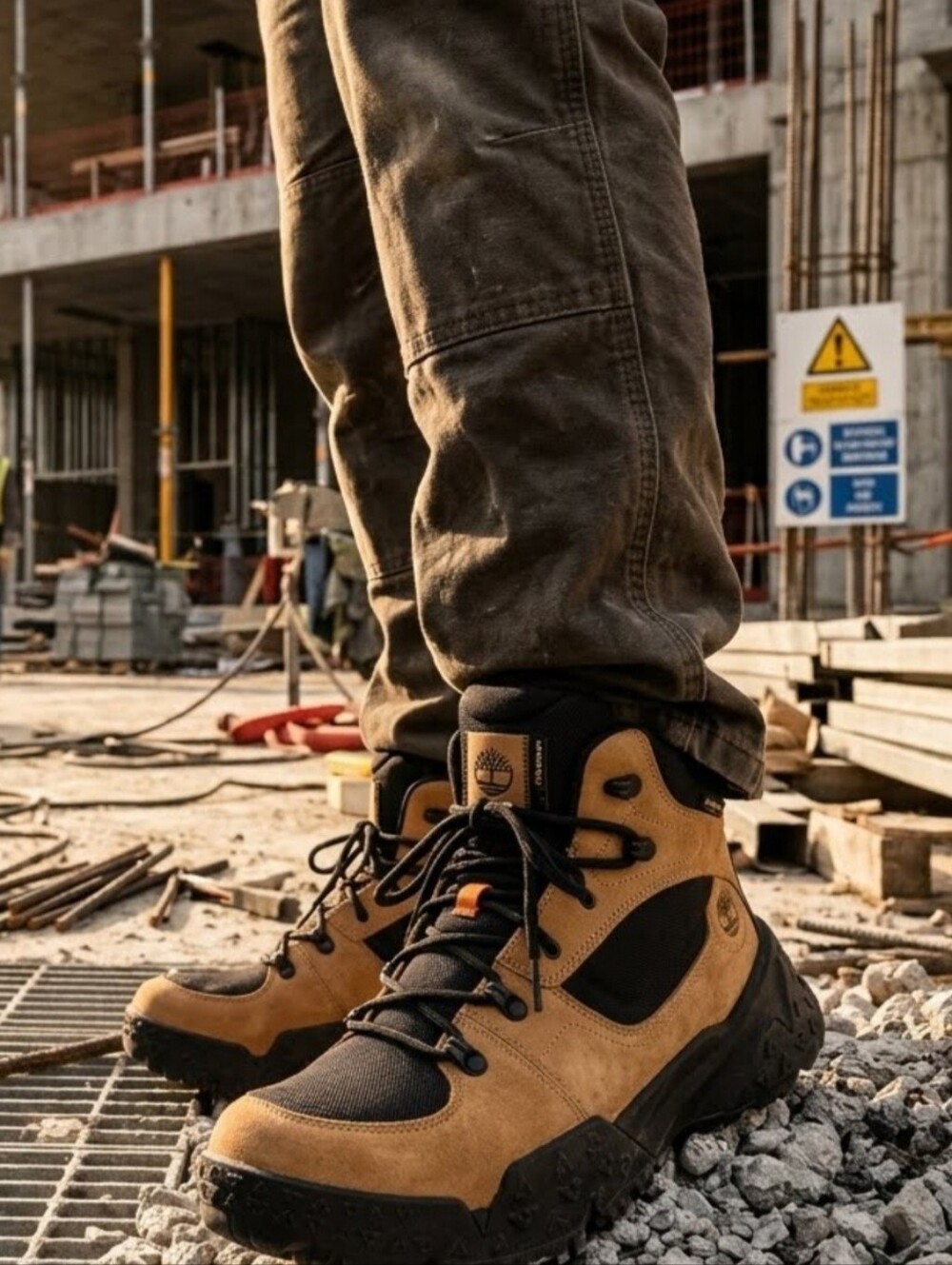 New Timberland Motion Scramble Mid Waterproof Hikers Boots Tan Men Size 10.5